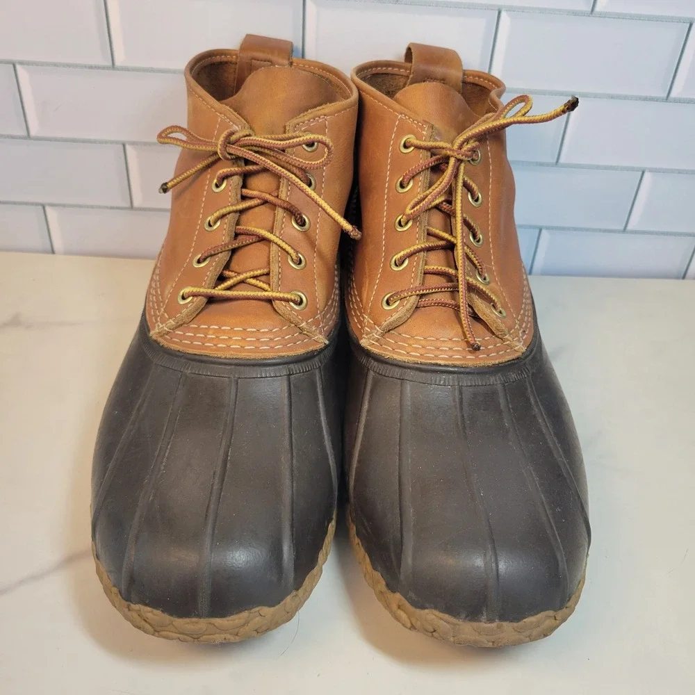 LL Bean Bean Boots Mens Size 12 6 Inch Waterproof Leather Duck Boots USA